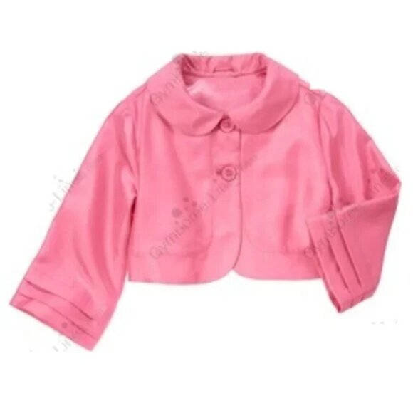 *3 FOR $9* Gymboree Duppioni Crop Cropped Dressy Peter Pan Collar Formal Jacket - Picture 1 of 3